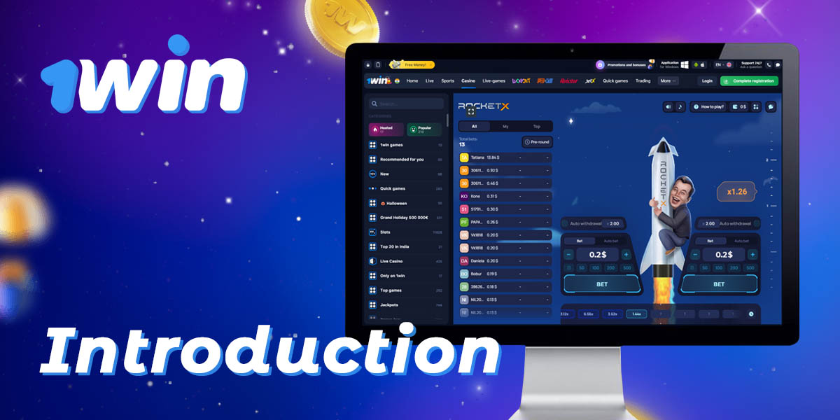 Features of the game Rocket X presented on the site 1Win India